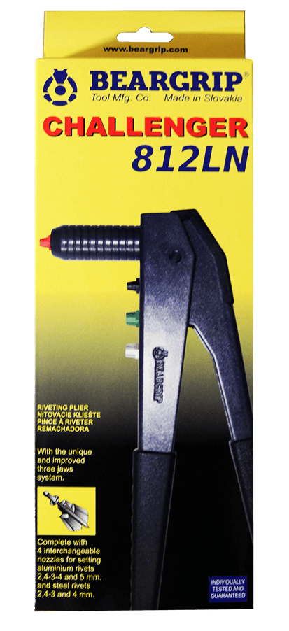 Riveting Plier Long Nose for Deep Riveting with Wrench & Spring 812LN by Beargrip