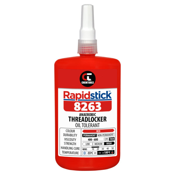 Chemtools Rapidstick™ 8263 Threadlocker (Oil Tolerant, Red)