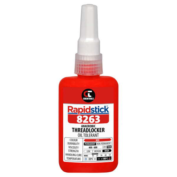 Chemtools Rapidstick™ 8263 Threadlocker (Oil Tolerant, Red)