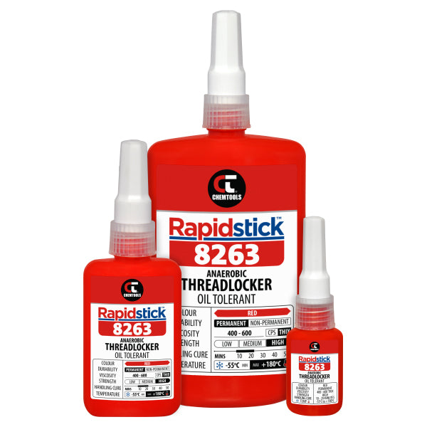 Chemtools Rapidstick™ 8263 Threadlocker (Oil Tolerant, Red)