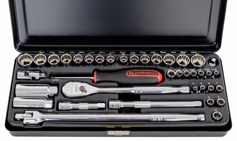 1/4" & 3/8" Drive Standard 6 & 12 Point Metric/SAE Socket 38Pce Set 83067 by GEARWRENCH