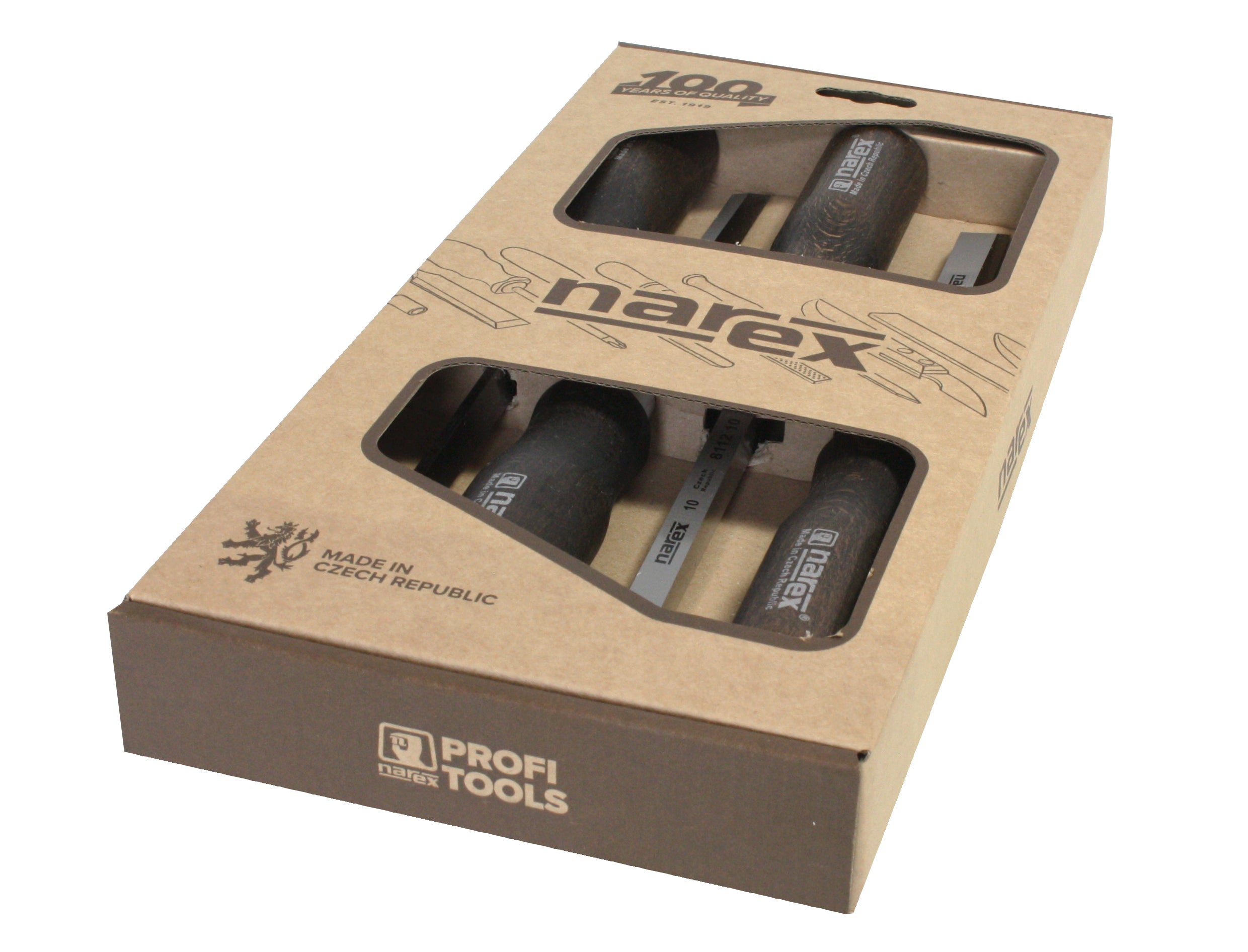 Set Of Mortise Chisels 4Pce WOOD LINE PROFI 863600 by Narex
