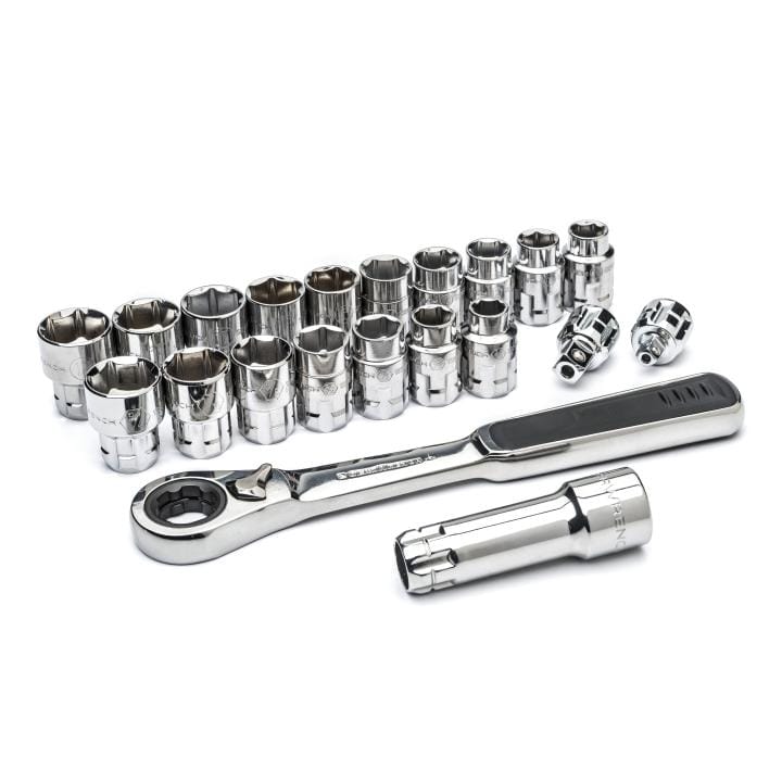 3/8” Drive Pass-Thru™ 6 Point SAE & Metric Tool 21Pce Set 8921 by GEARWRENCH