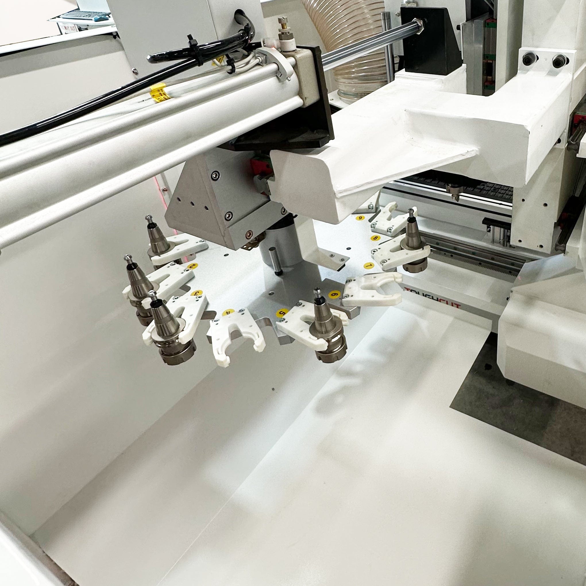 ToughCut 1300mm x 3100mm CNC Router with Auto Tool Change Spindle with 12 Tool Rotary Carousel + Vacuum Table (with 9.5KW Pump) ZIRCON TCVA30-1331 *2025 Edition*