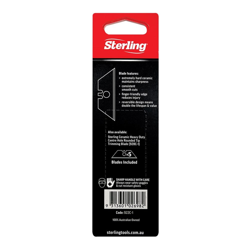 Sterling Ceramic Heavy Duty Blade With Centre Hole 5Pack 922C-1