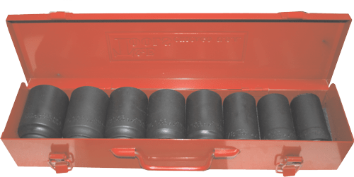 1" Drive Deep Impact Socket Set Imperial 8Pce 97608L by T&E Tools
