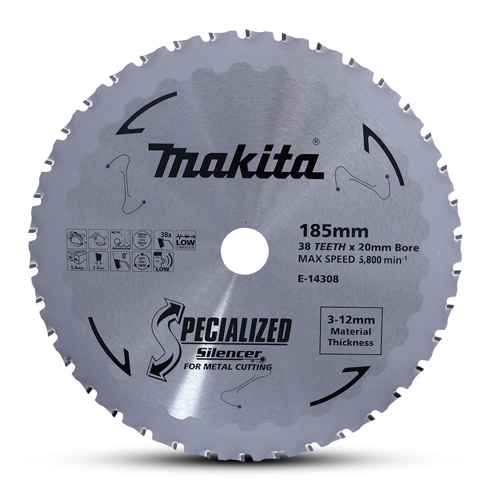 185mm x 20mm x 38T TCT Silencer Metal Blade Saw E-14308 by Makita