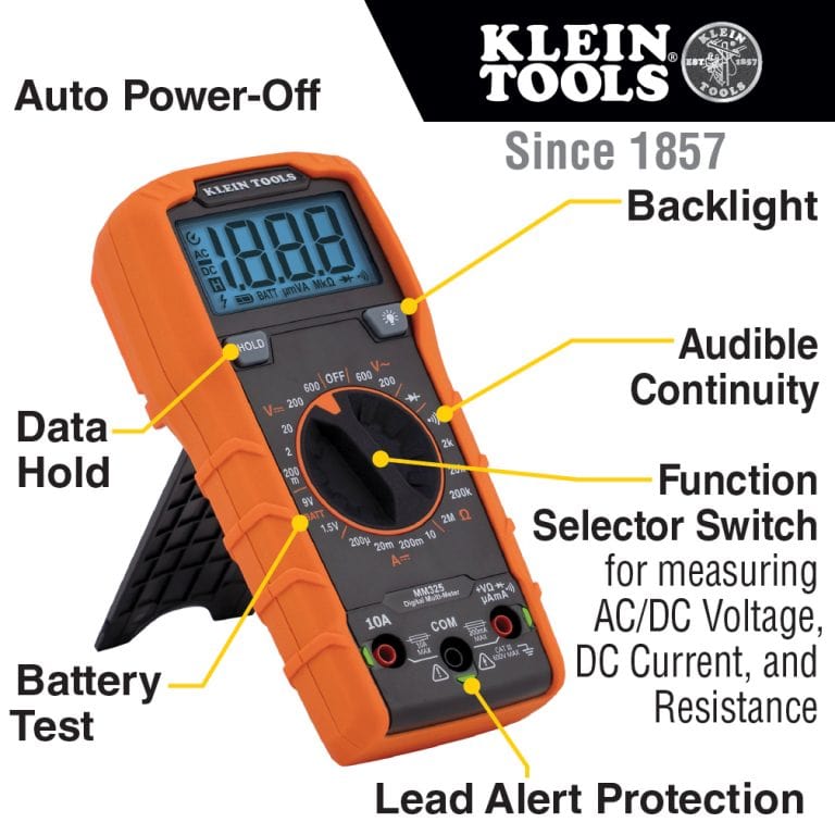 Digital Multimeter Manual-Ranging 600V - A-MM325 by Klein Tools