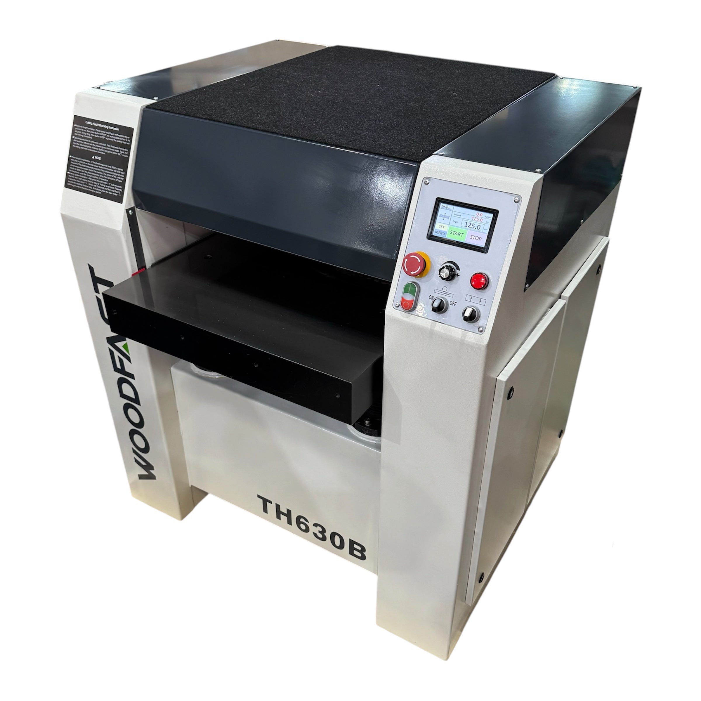 Woodfast 630mm (25") Industrial Thicknesser with Spiral Head Cutter Block 10HP 415V TH630B