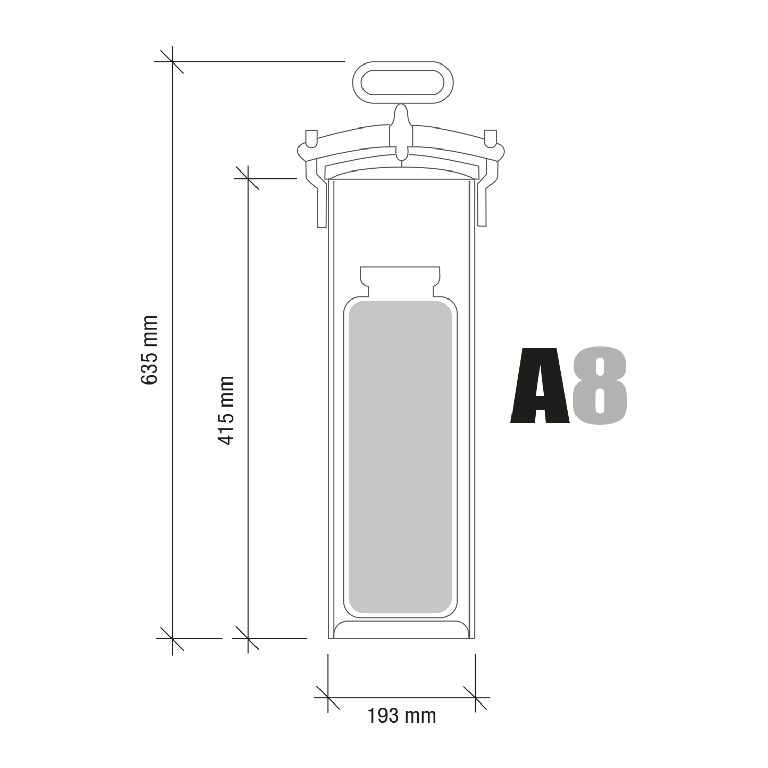 8Kg Glue Feeder Tank for PVA with 1 x 0002 Nozzle Series A8 9001 by Pizzi