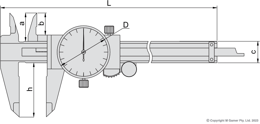 Metric Dial Calipers by Accud
