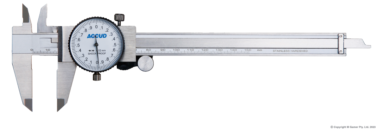 Metric Dial Calipers by Accud