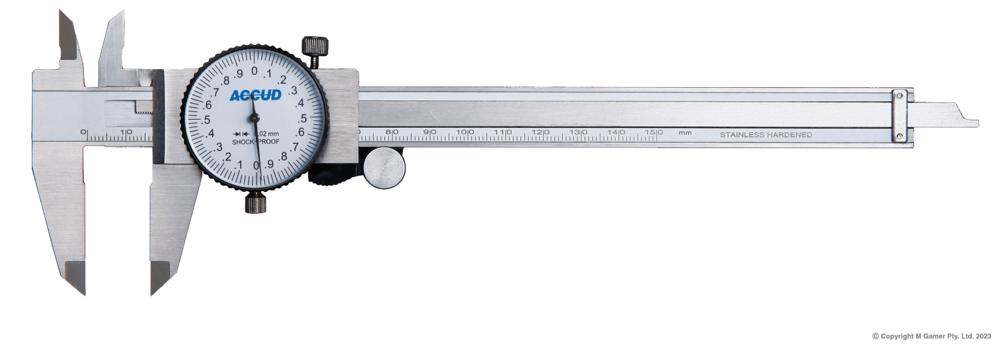 Metric Dial Calipers by Accud