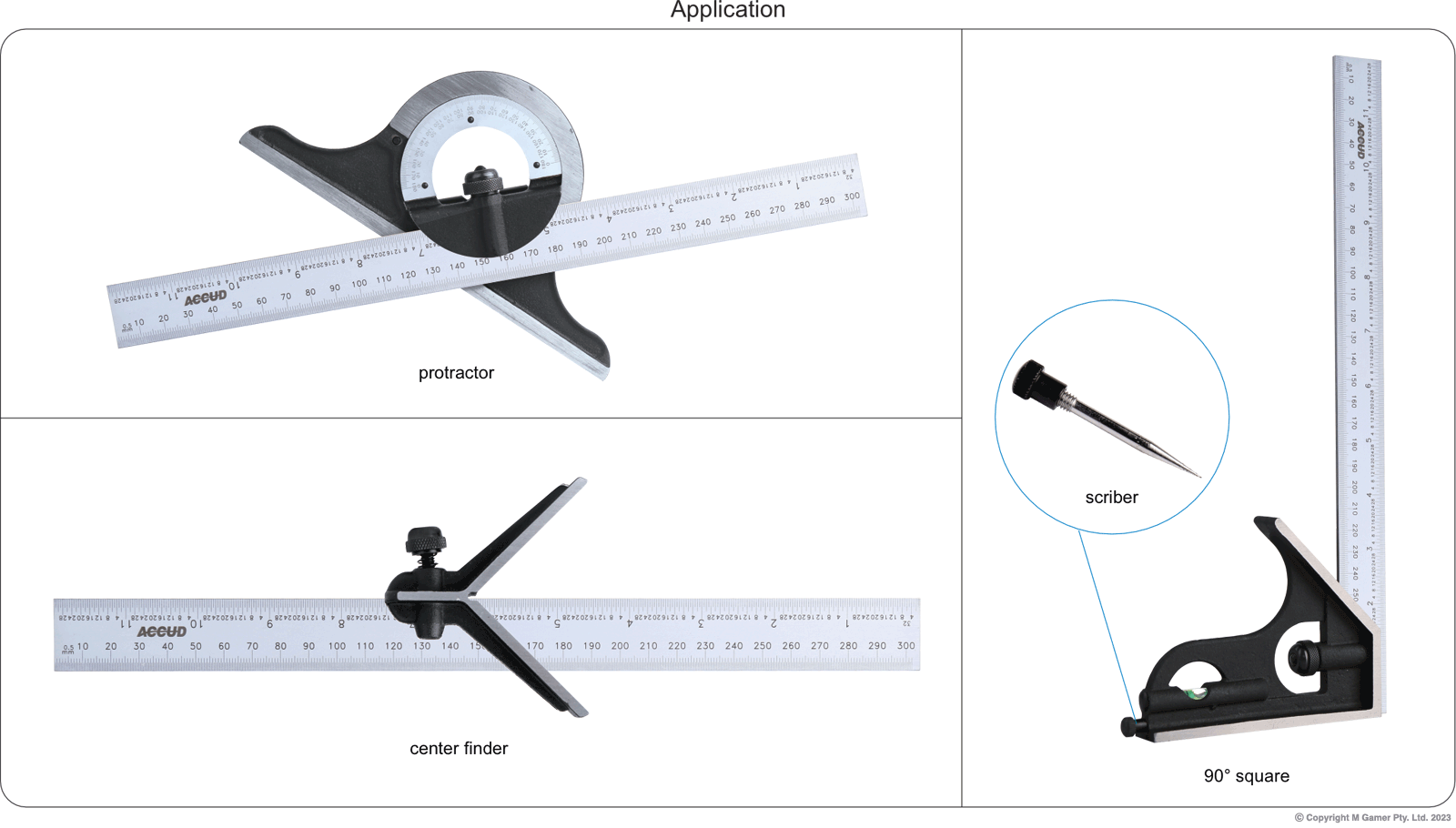 Combination Square Set by Accud