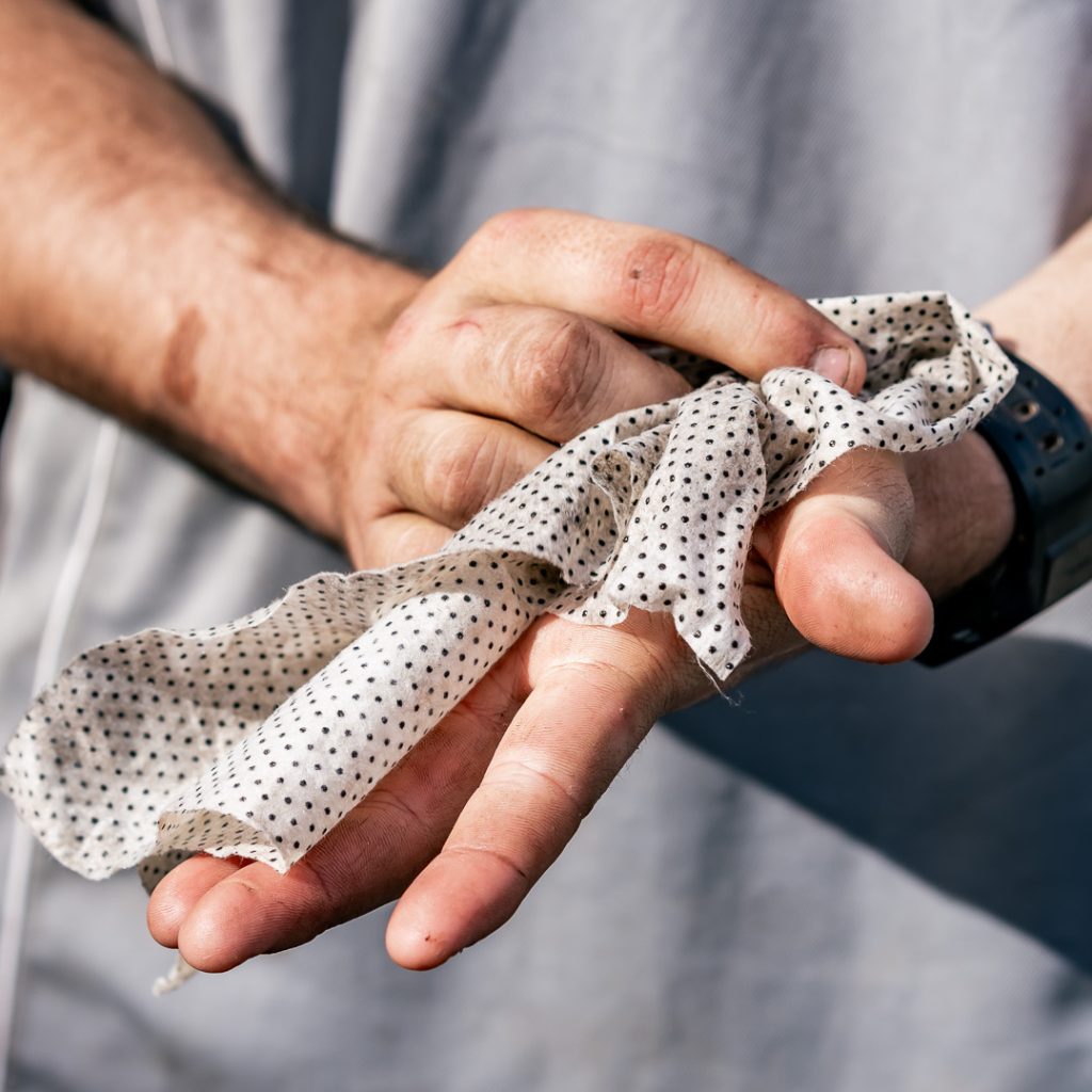 Grips Tough Beaded Wipes