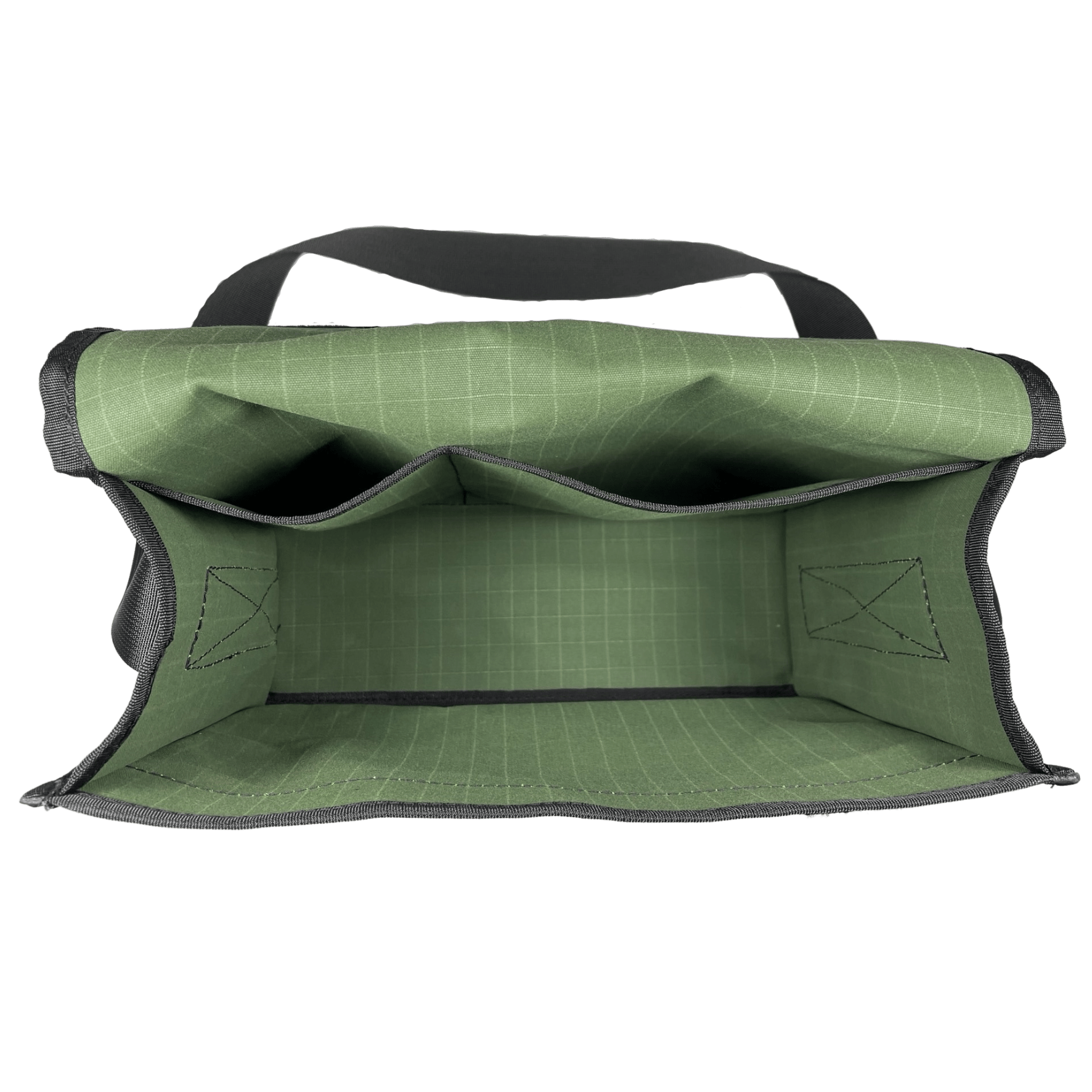 Small Green Canvas STD Tool/Crib/Shoulder Bag Triple Layer Heavy Duty Base AOSBAGTSTD1RGN by AOS