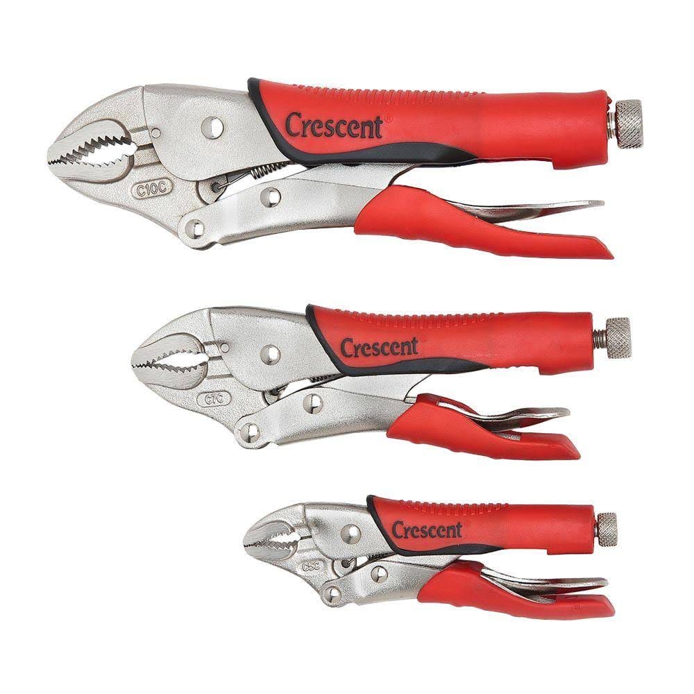 Crescent 3Pce Cushion Grip Locking Plier Set CLP3SETC