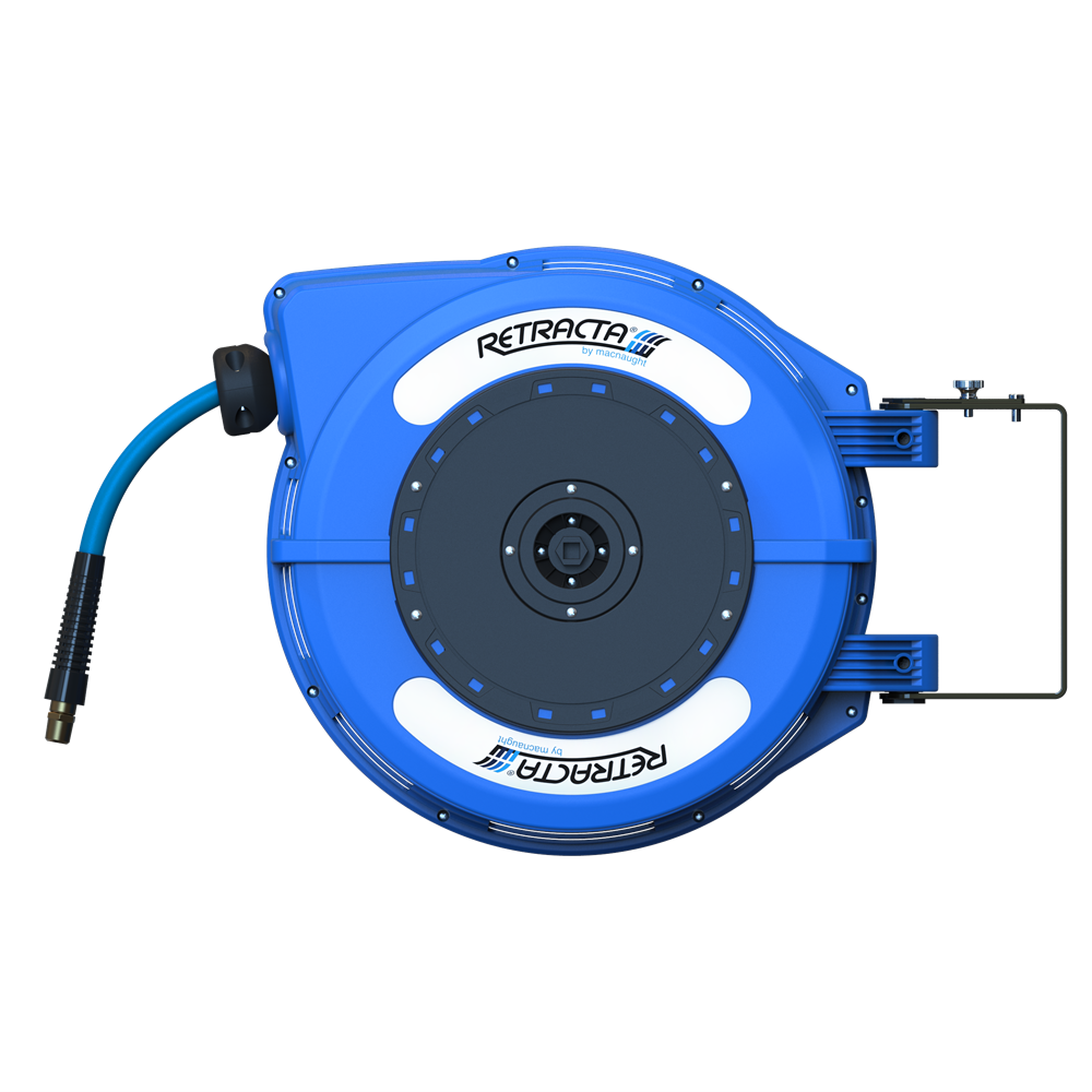 Macnaught Retracta C1 Hose Reel (Blue) - Air/Water 3/8" X 15M Hose C1AW315B-01CB