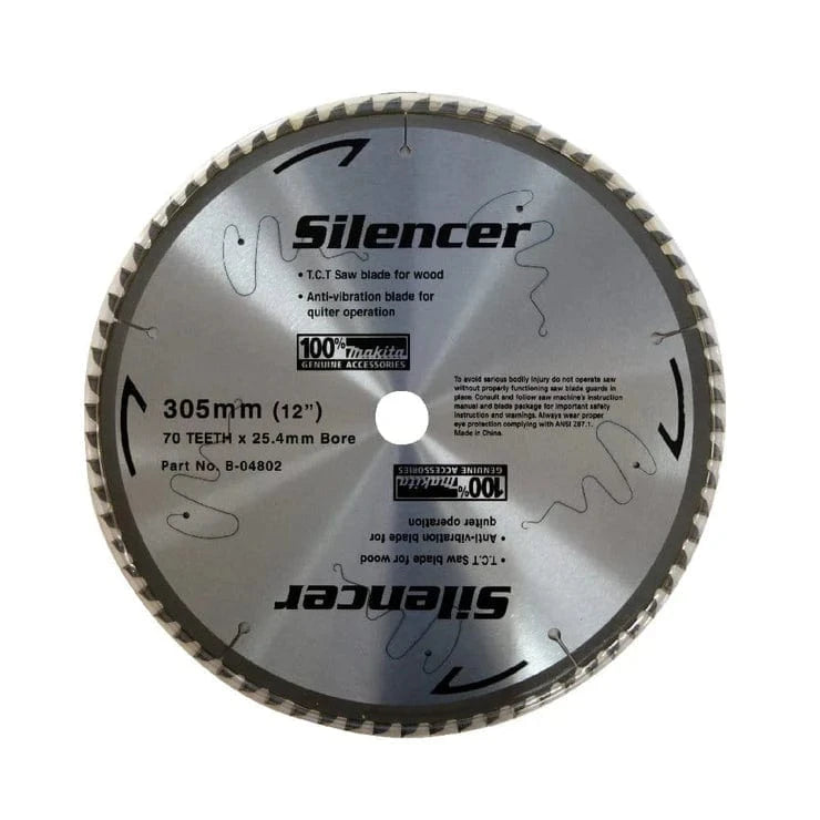 Makita 305mm (12") x 25.4mm 70T TCT Wood Cut Mitre Saw Blade B-04802