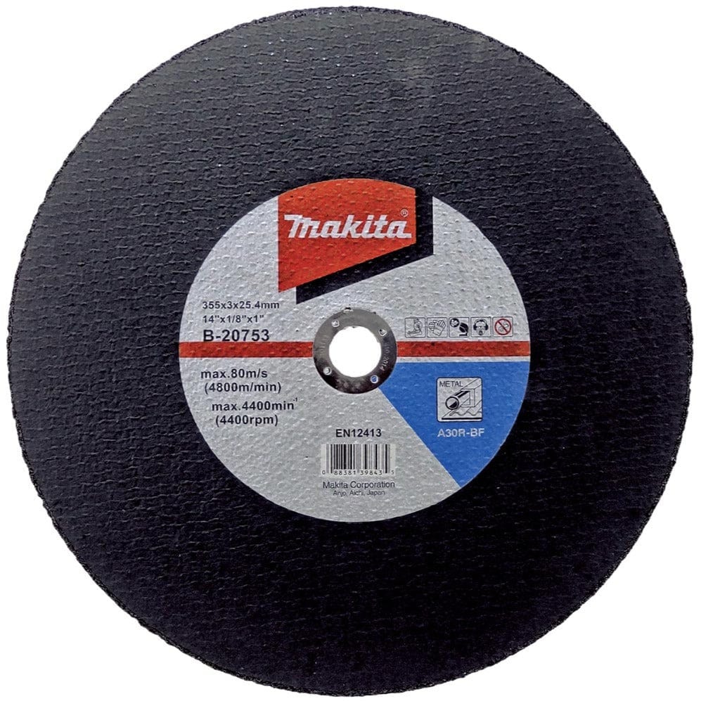 355mm (14") x 3mm x 25.4mm Elite Metal Cut-Off Disc B-20753 (Per Disc out of a Box of 5 (B-20753-5)) by Makita