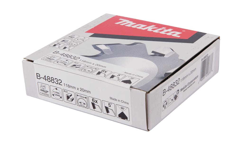 Makita 6T 118x20mm Specialized TCT 90° Grooving Saw Blade B-48832
