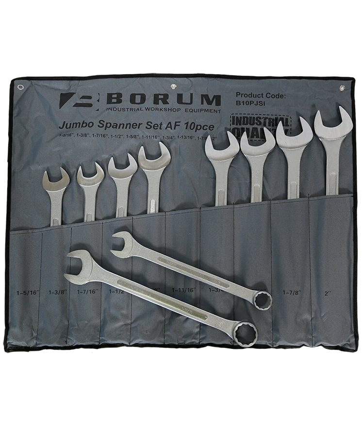 10Pce Imperial Jumbo Spanner Set B10PJSI by Borum