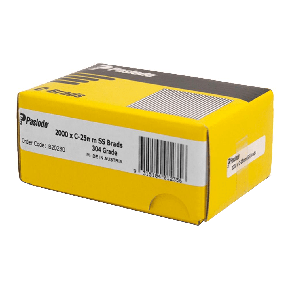 C 16G Brads 304 Stainless Steel (2000Pce) B20280 by Paslode