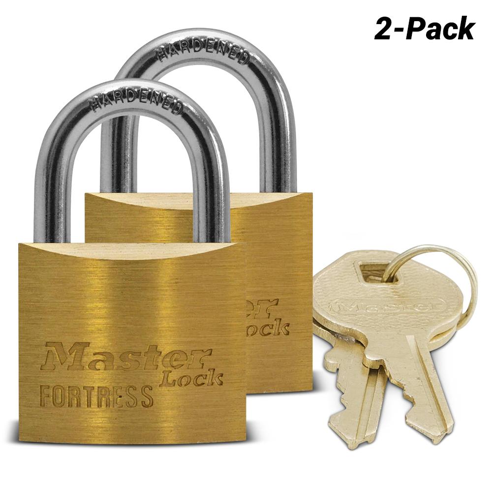 Master Lock 40mm Fortress Brass Padlock With 21mm Shackle | Single, Double, or Four Pack