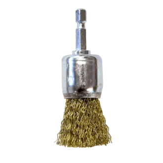 Brumby 25mm Spindle-Mounted Crimped Cup Brush BCC25 by Josco