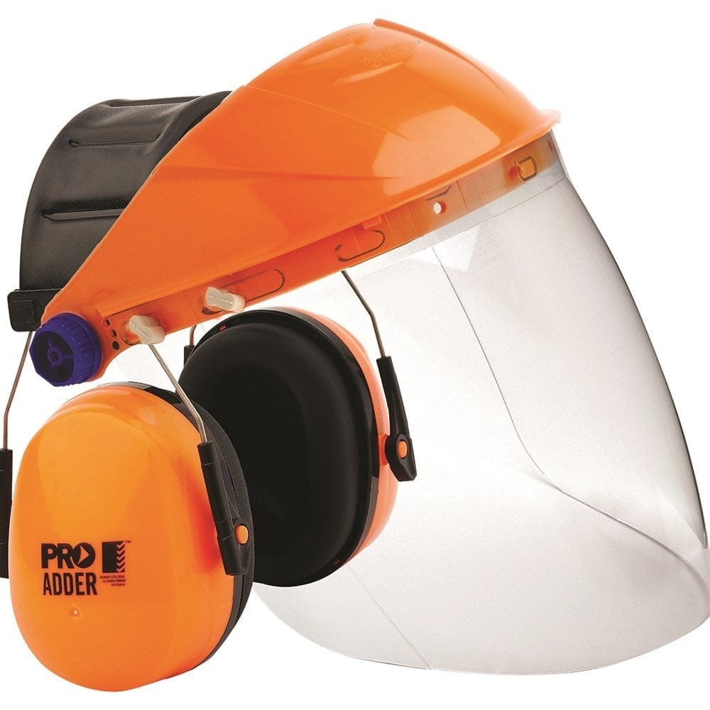 Pro Choice Striker Browguard with Clear Visor & 32DB Earmuffs BGVCEADD