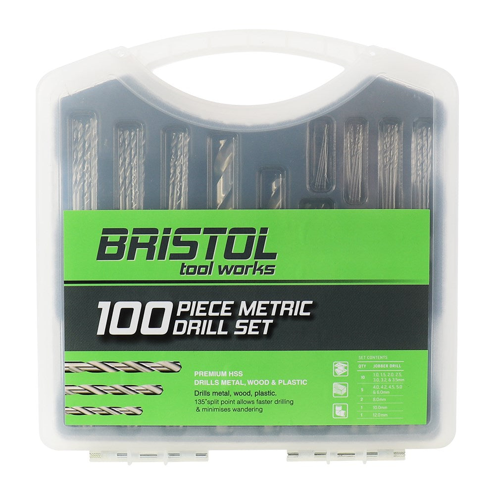 Bristol 100Pce Metric Drill Set BTW100M
