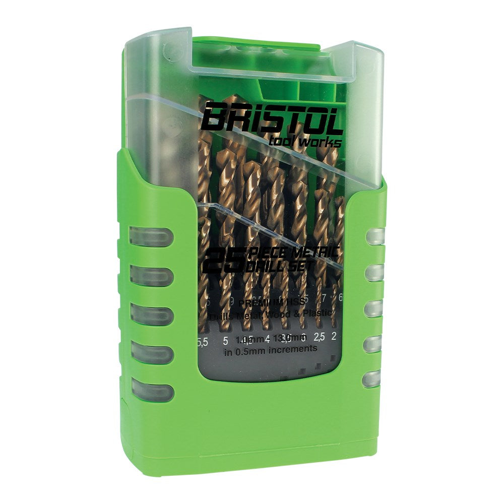 Bristol 25Pce Metric M35 Cobalt Drill Set BTW25MCO