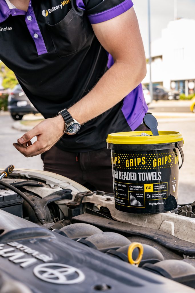 Grips Tough Beaded Wipes