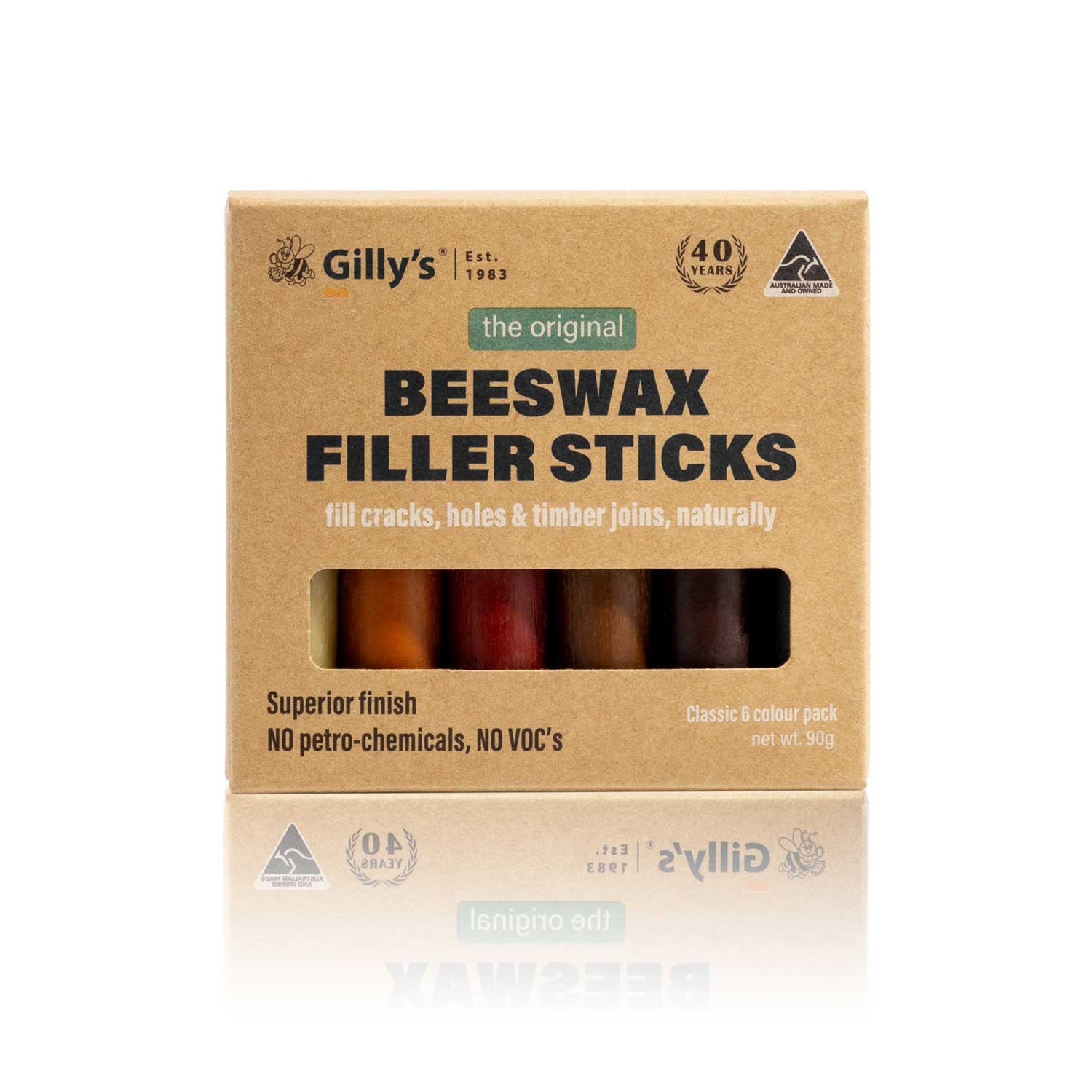6Pce Beeswax Filler Sticks BFSMIX6 by Gilly's