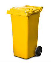 120L Empty Yellow Wheely Bin WB12MTY by Spill Crew
