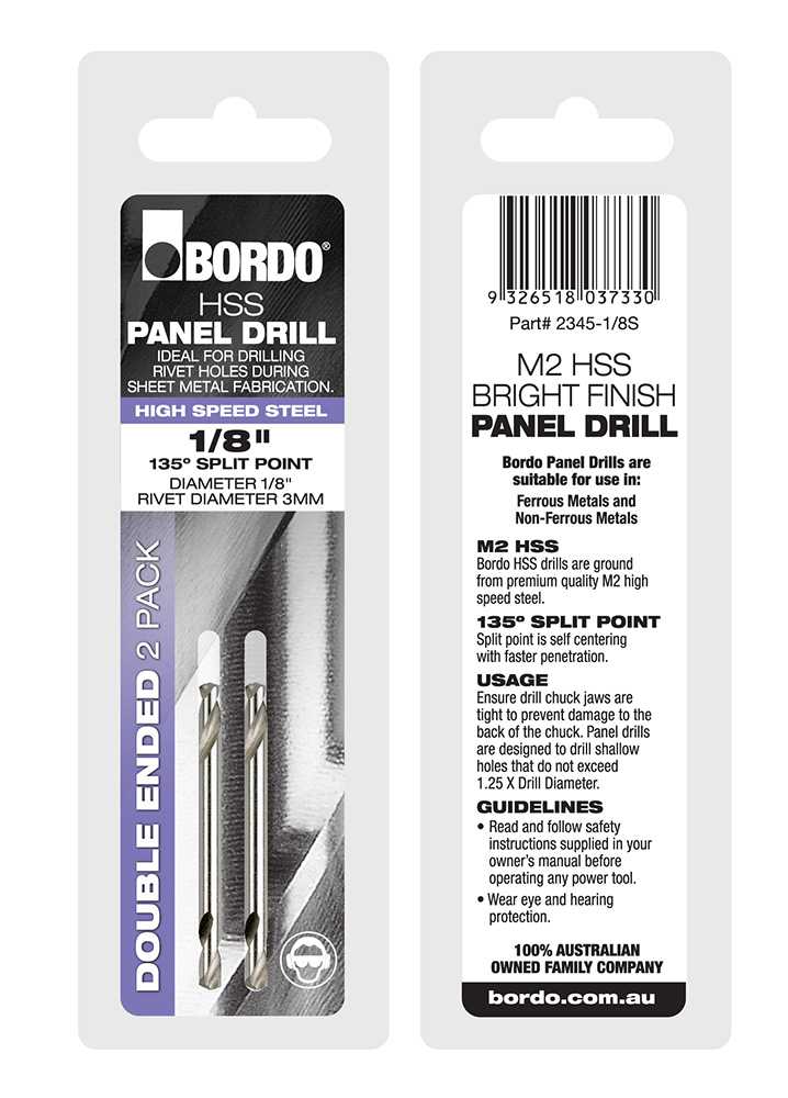 Bordo Bright Double Ended Panel Drills | 2 or 10 Pack
