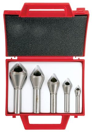 5 Pce 10-30mm 90 Degree HSS Co5 Cross Hole Countersink Set - 3840-S by Bordo