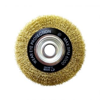 150mm x 20mm Crimped Multi-Bore Wheel Brush - BWB15020 by Josco