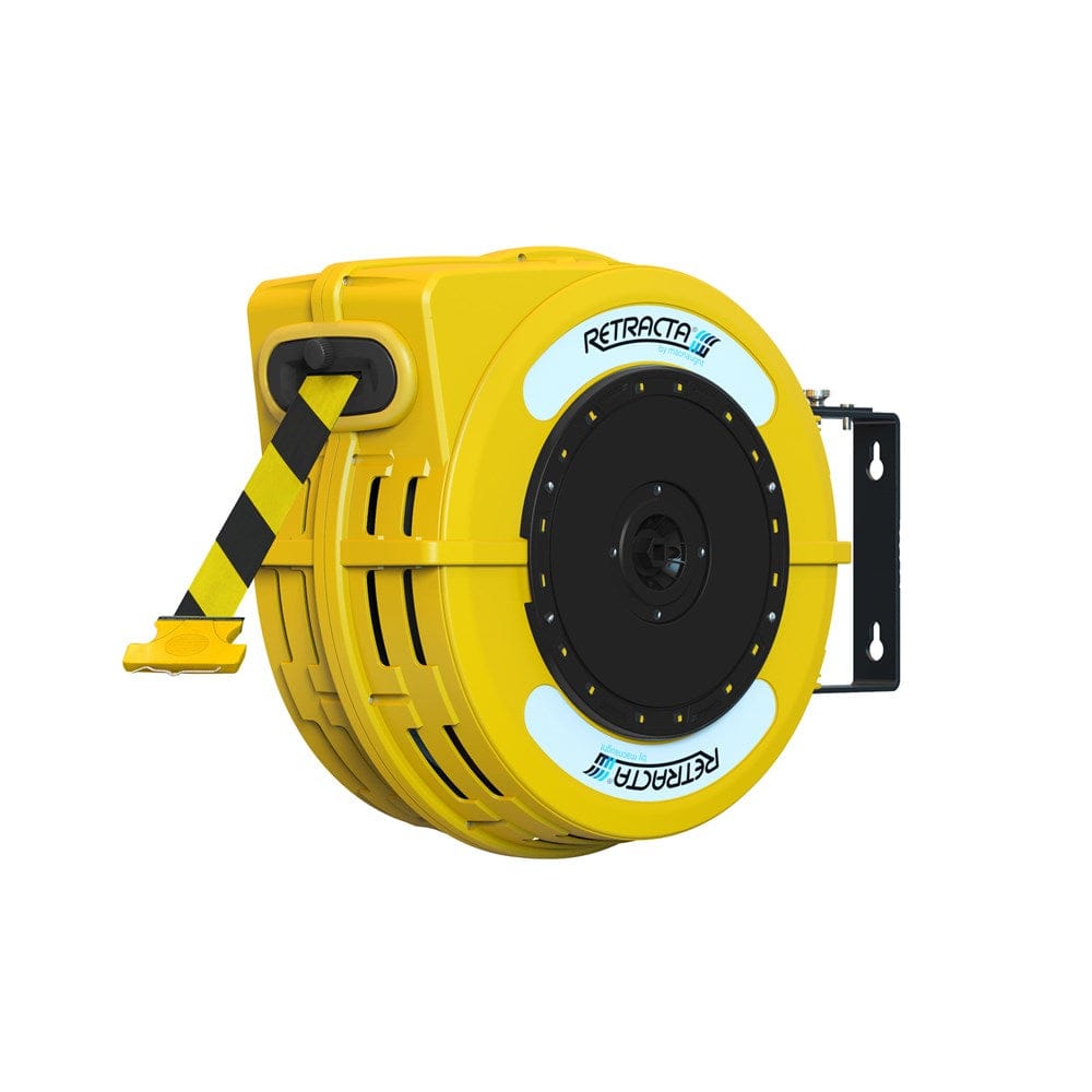 Macnaught Retracta Barrier Reel (Yellow) - Yellow/Black Caution x 25M Tape C1BYB5025Y
