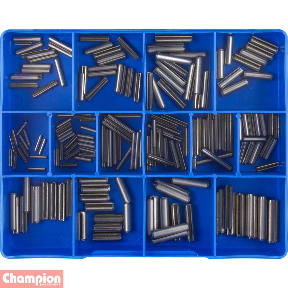 Champion 210Pce S/Steel Metric Roll Pin Assortment Kit CA1815