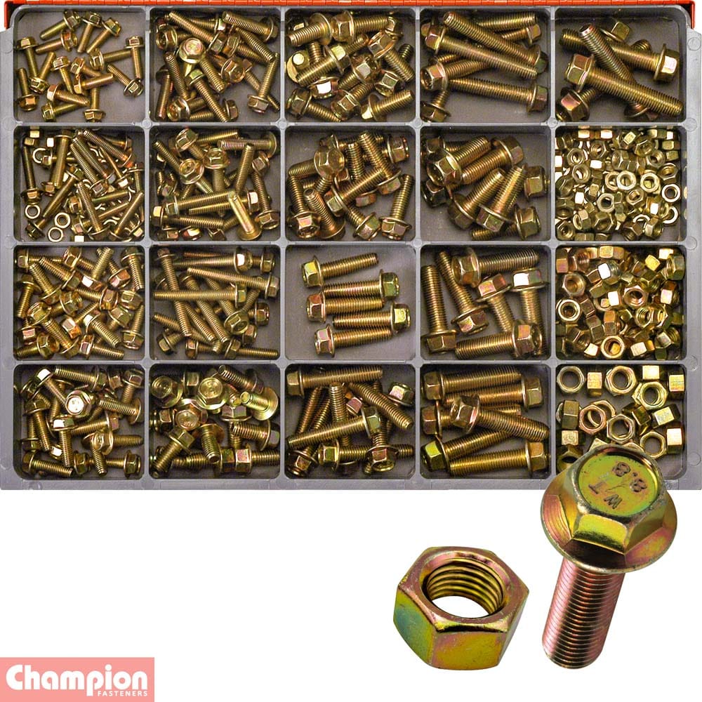Champion 455Pce Metric Flange Head Set Screw Gr8.8 Master Kit CA495