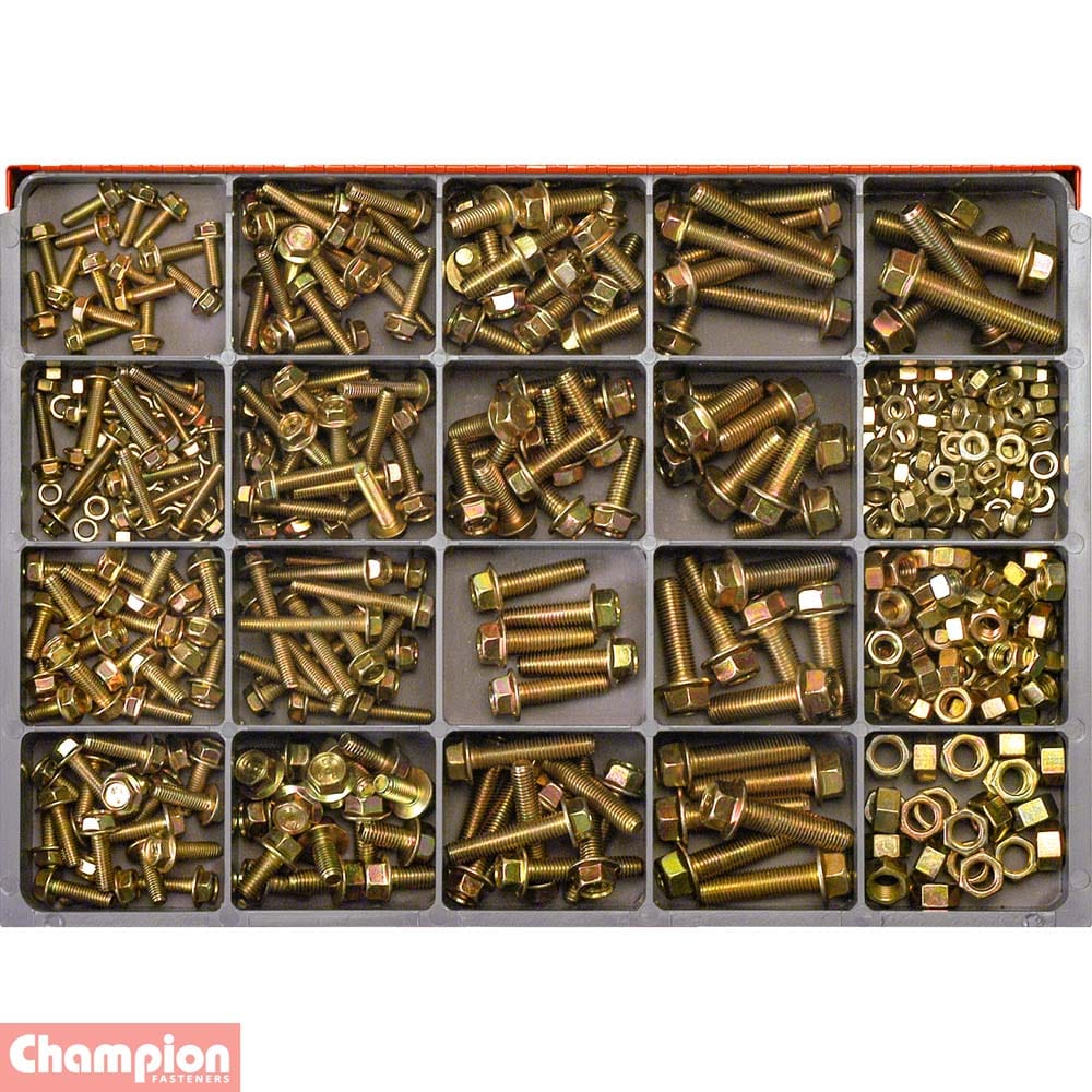 Champion 455Pce Metric Flange Head Set Screw Gr8.8 Master Kit CA495
