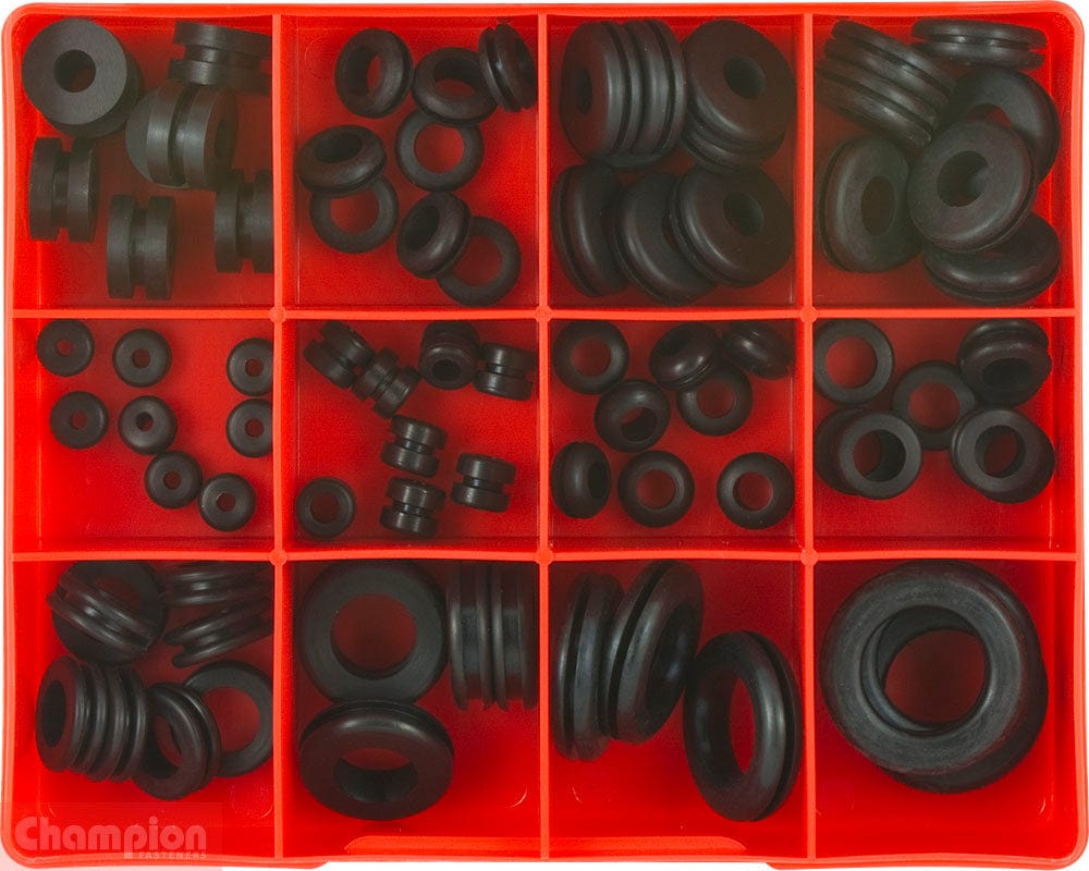 Champion Electrical Wiring Grommet Assortment Kit 83Pce Metric CA63