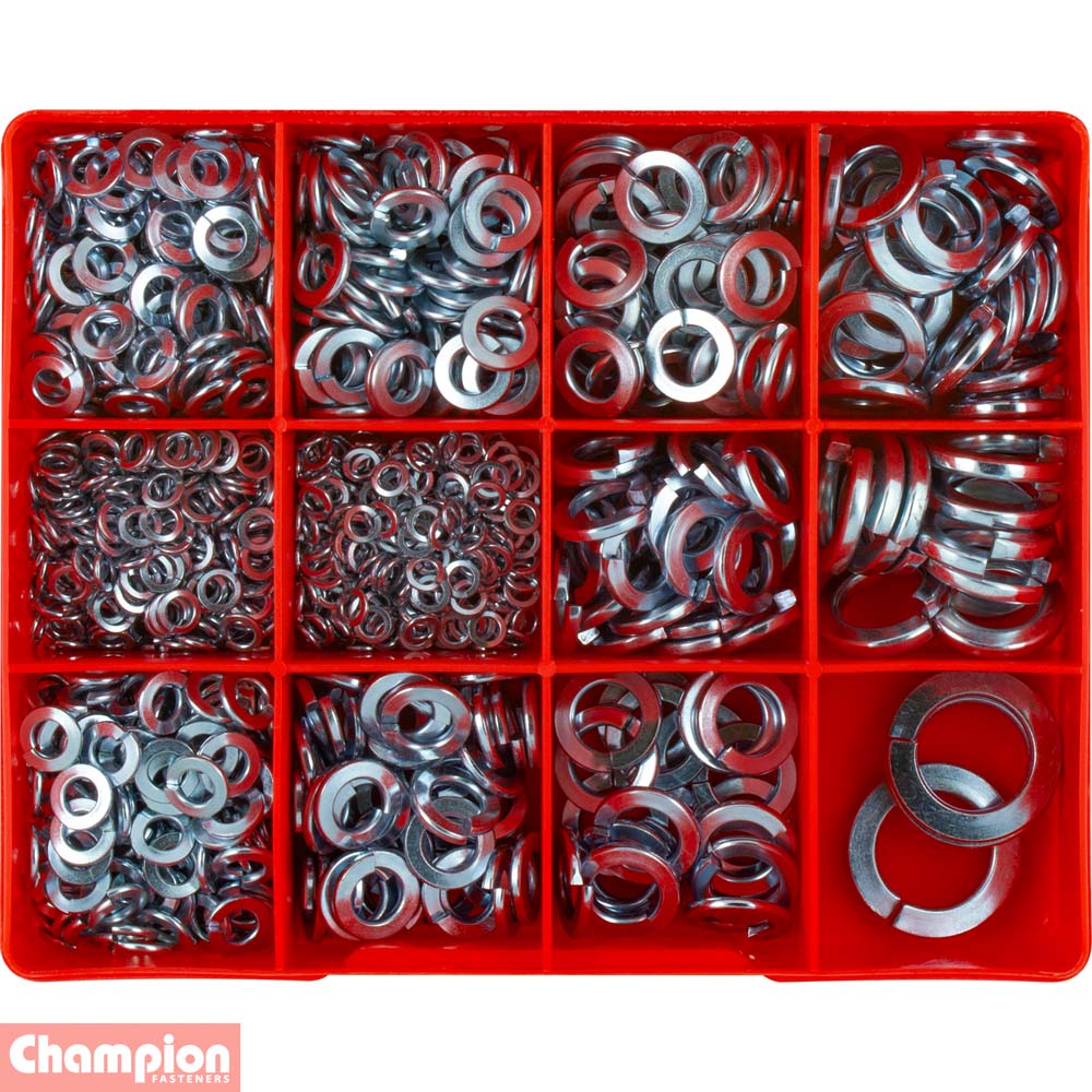 Champion 933Pce Metric & Imperial Spring Washer Assortment Kit CA648