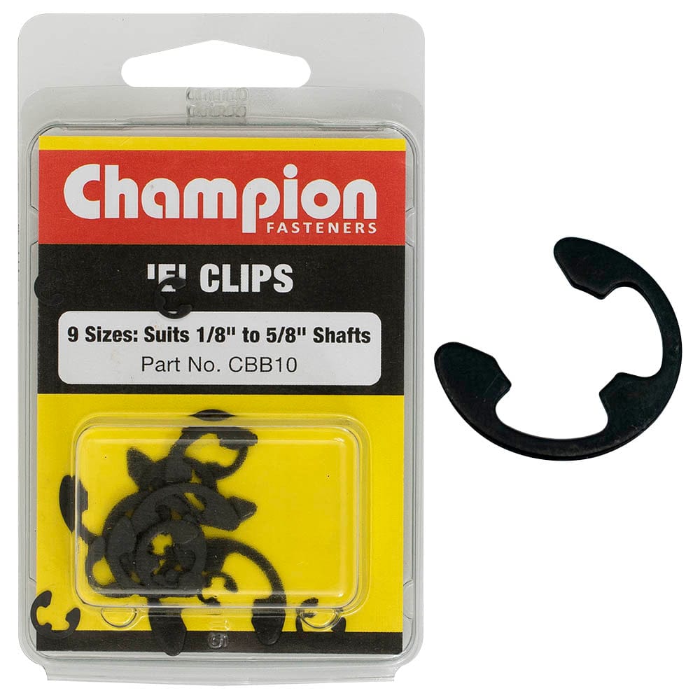 Champion 16Pce E Type Clips Blister Assortment Pack CBB10