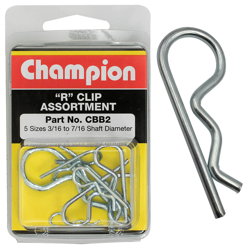 Champion 8Pce R Type Clips Blister Assortment Pack CBB2