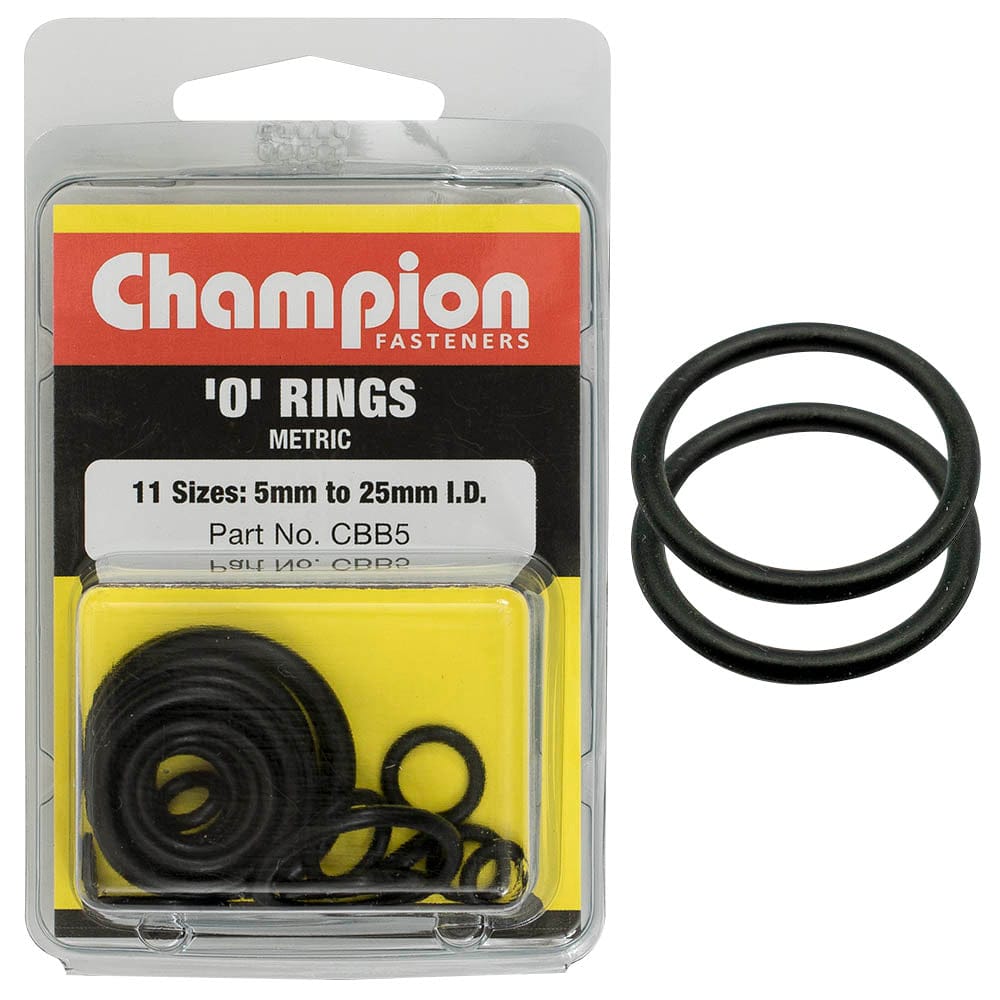 Champion 22Pce O Rings Metric Blister Assortment Pack CBB5