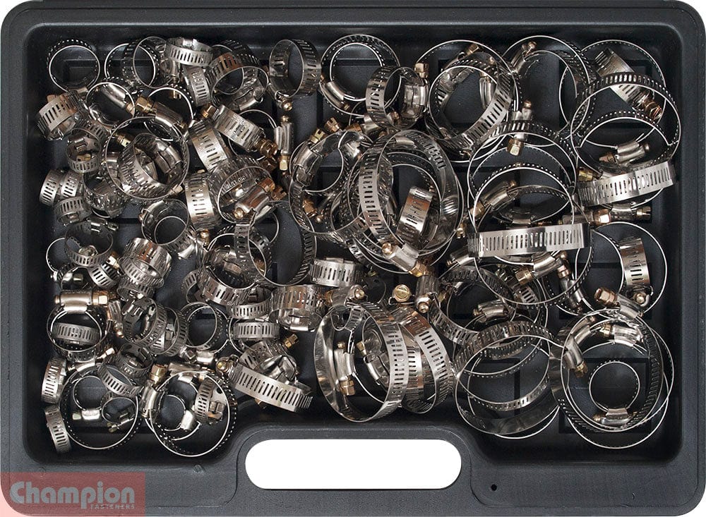 Champion 120Pce S/Steel Hose Clamps Assortment CHCA120