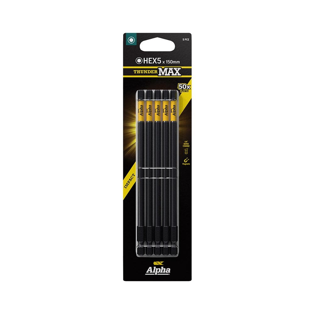 Alpha ThunderMax Impact Power Bit Carded 3 or 5 Pack