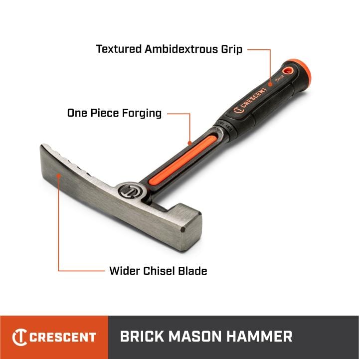 24oz Brick Hammer with Steel Handle CHSBK24 by Crescent